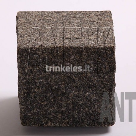 Granito akmens trinkelė ANTIK gabbro-juoda 100x100x100